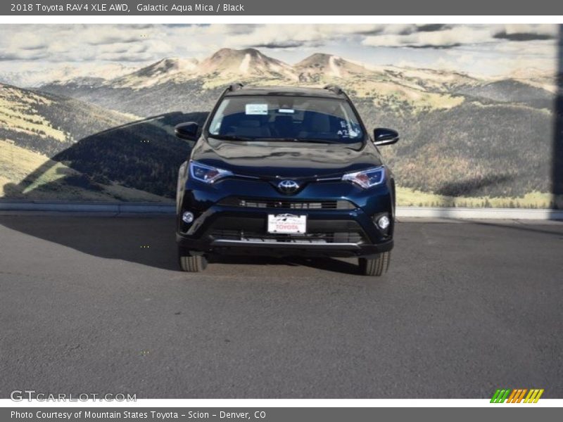 Galactic Aqua Mica / Black 2018 Toyota RAV4 XLE AWD