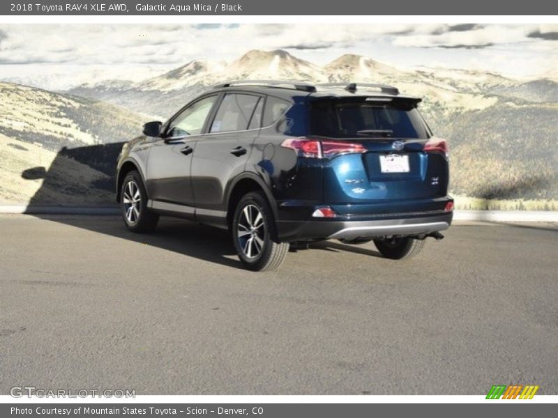 Galactic Aqua Mica / Black 2018 Toyota RAV4 XLE AWD