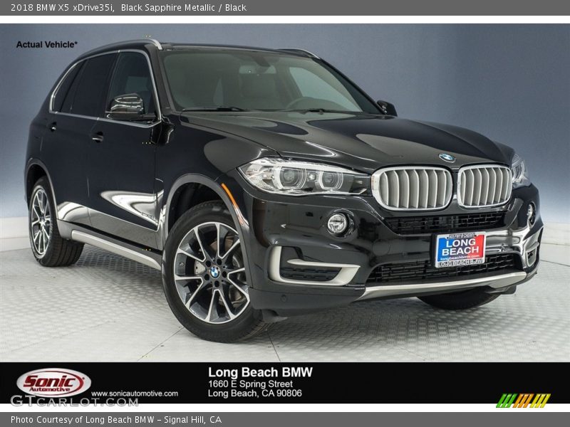 Black Sapphire Metallic / Black 2018 BMW X5 xDrive35i
