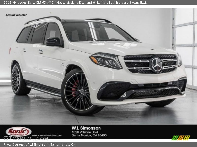 designo Diamond White Metallic / Espresso Brown/Black 2018 Mercedes-Benz GLS 63 AMG 4Matic