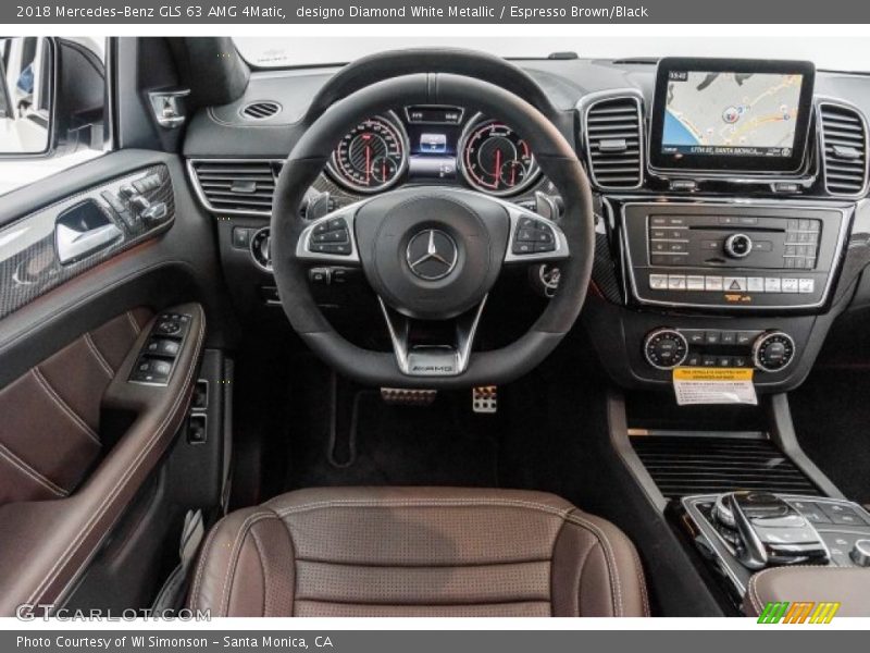 designo Diamond White Metallic / Espresso Brown/Black 2018 Mercedes-Benz GLS 63 AMG 4Matic