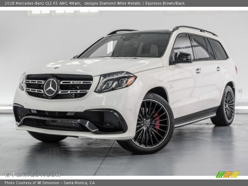 designo Diamond White Metallic / Espresso Brown/Black 2018 Mercedes-Benz GLS 63 AMG 4Matic