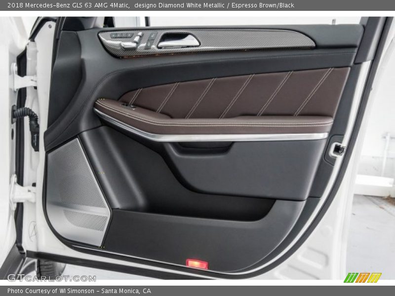 designo Diamond White Metallic / Espresso Brown/Black 2018 Mercedes-Benz GLS 63 AMG 4Matic