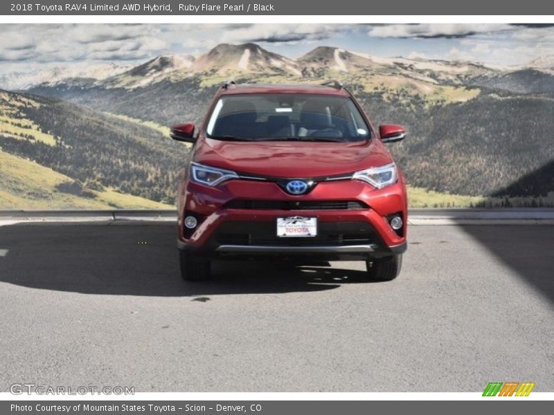 Ruby Flare Pearl / Black 2018 Toyota RAV4 Limited AWD Hybrid