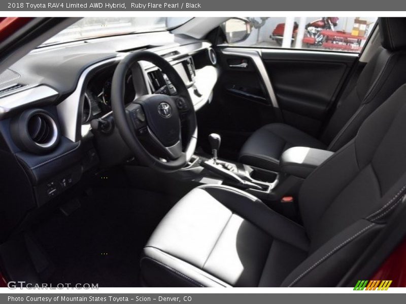 Ruby Flare Pearl / Black 2018 Toyota RAV4 Limited AWD Hybrid