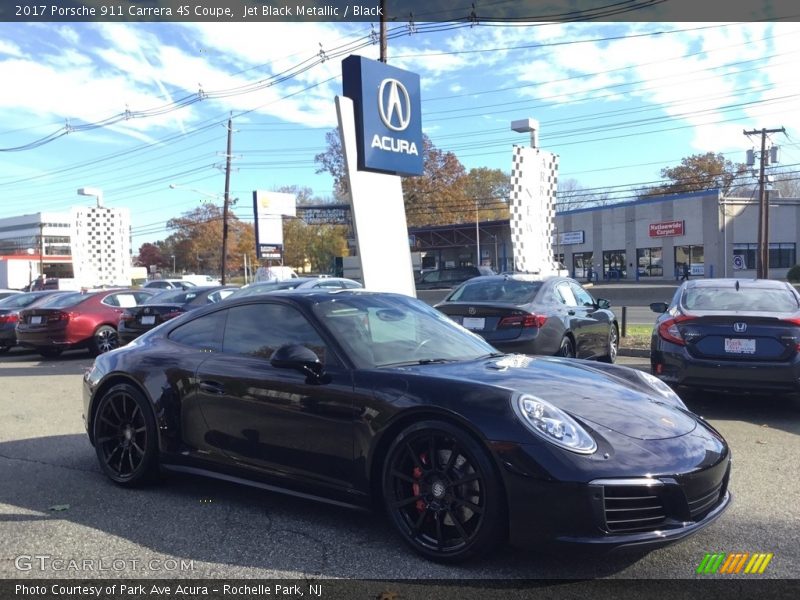 Jet Black Metallic / Black 2017 Porsche 911 Carrera 4S Coupe