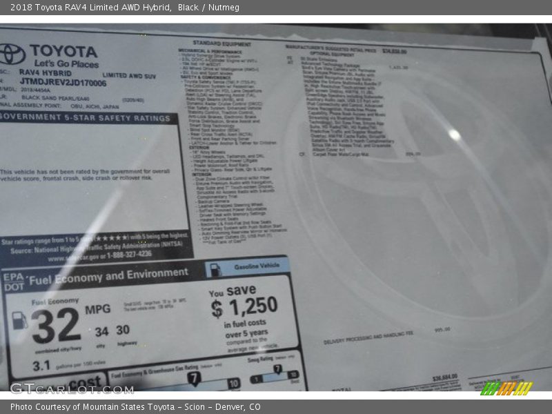 Black / Nutmeg 2018 Toyota RAV4 Limited AWD Hybrid