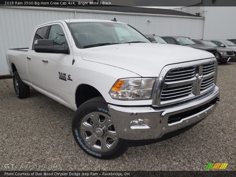 Bright White / Black 2018 Ram 3500 Big Horn Crew Cab 4x4