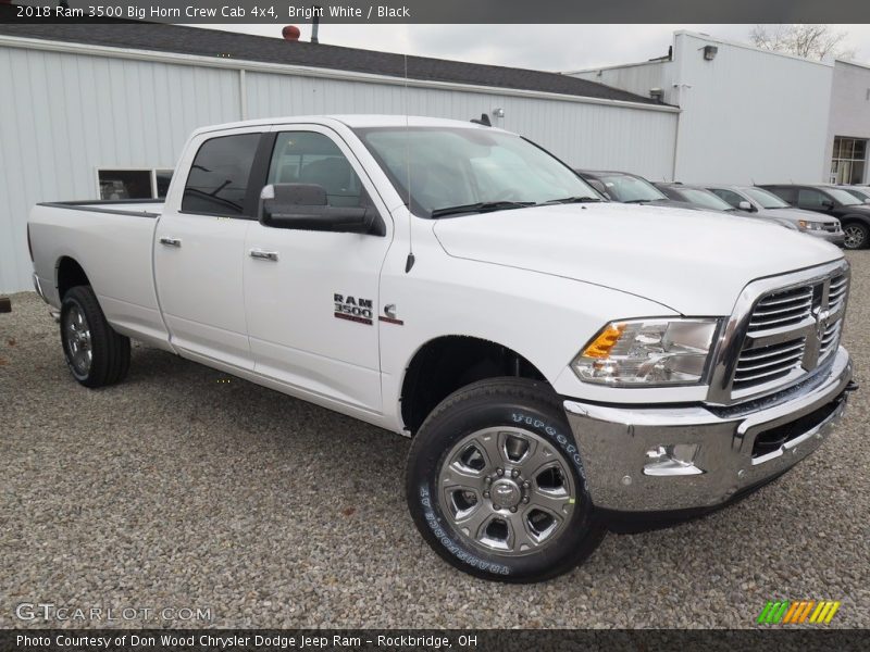 Bright White / Black 2018 Ram 3500 Big Horn Crew Cab 4x4