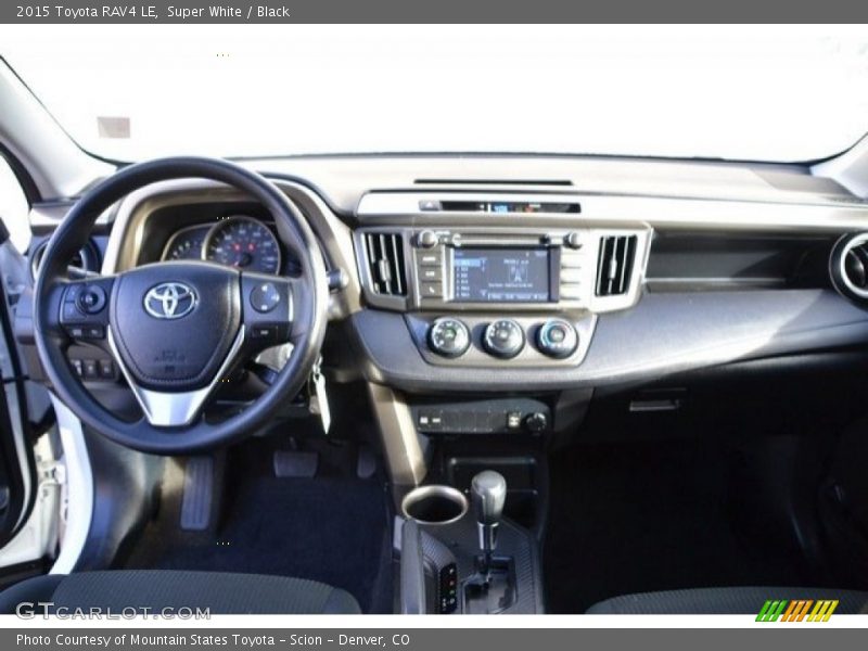 Super White / Black 2015 Toyota RAV4 LE
