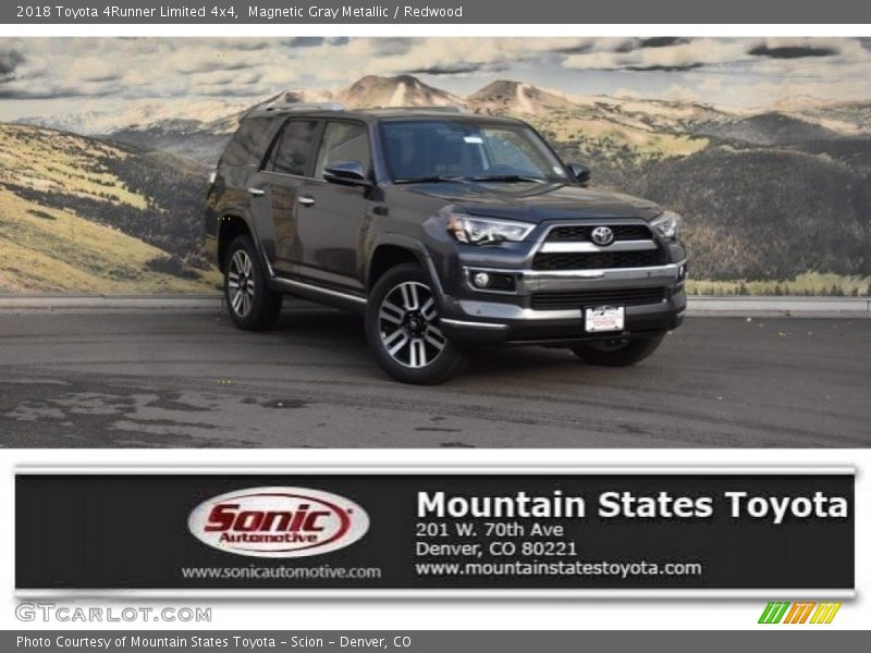 Magnetic Gray Metallic / Redwood 2018 Toyota 4Runner Limited 4x4