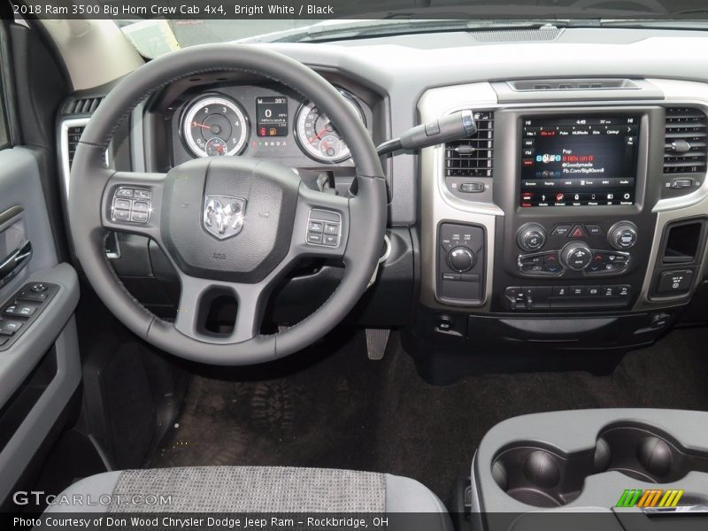 Bright White / Black 2018 Ram 3500 Big Horn Crew Cab 4x4