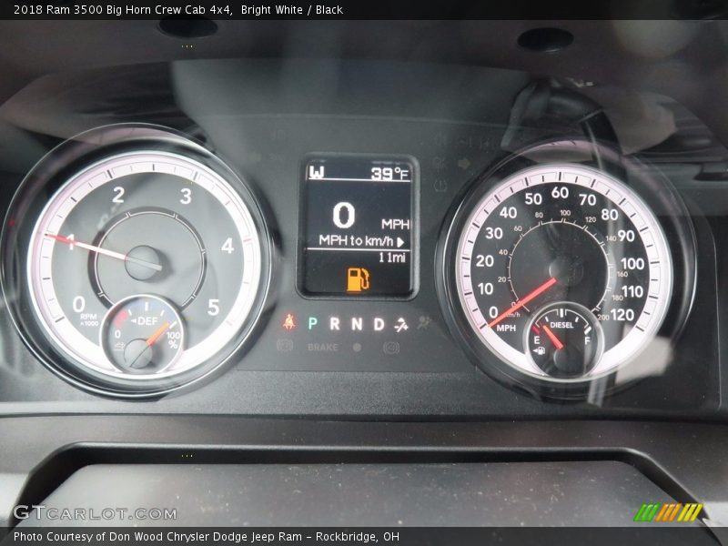 Bright White / Black 2018 Ram 3500 Big Horn Crew Cab 4x4