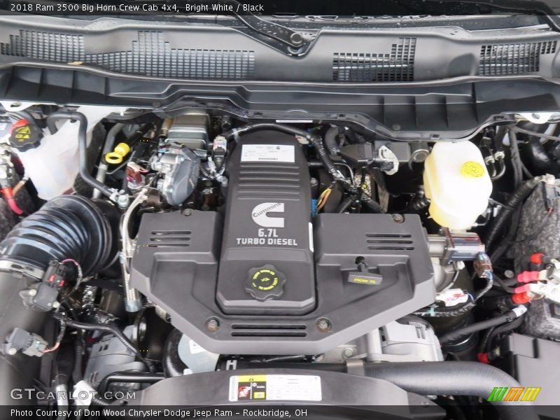Bright White / Black 2018 Ram 3500 Big Horn Crew Cab 4x4