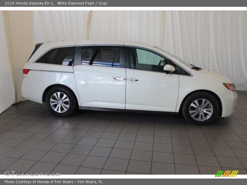 White Diamond Pearl / Gray 2016 Honda Odyssey EX-L