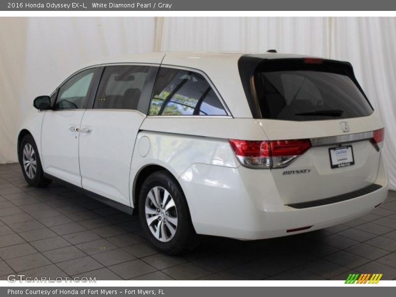 White Diamond Pearl / Gray 2016 Honda Odyssey EX-L