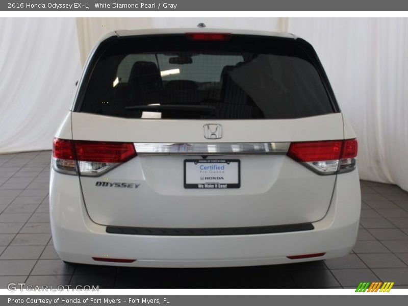 White Diamond Pearl / Gray 2016 Honda Odyssey EX-L