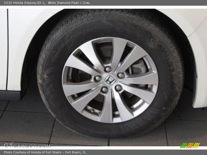 White Diamond Pearl / Gray 2016 Honda Odyssey EX-L