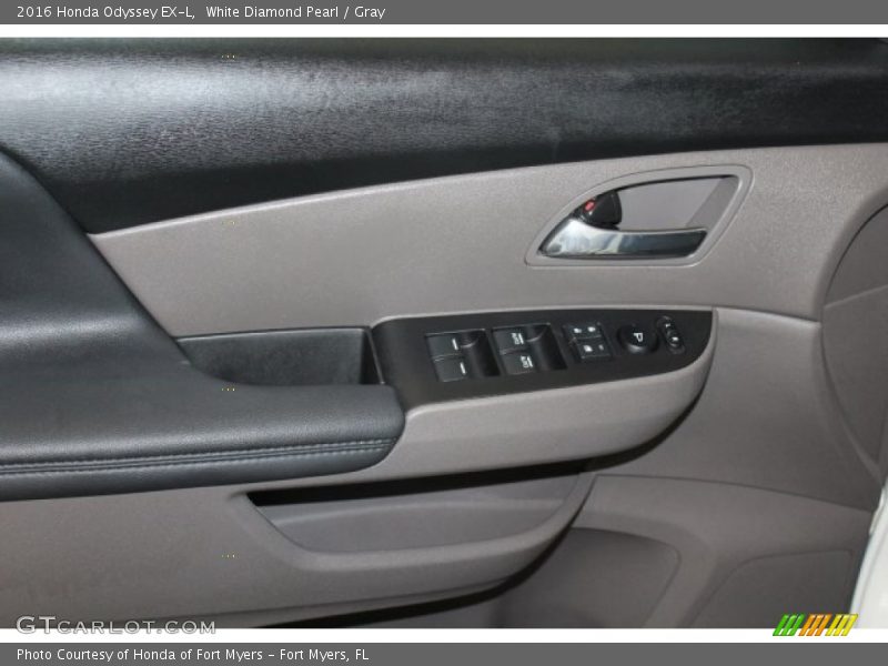 White Diamond Pearl / Gray 2016 Honda Odyssey EX-L