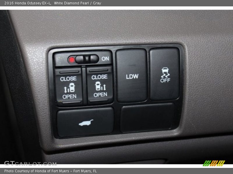 White Diamond Pearl / Gray 2016 Honda Odyssey EX-L