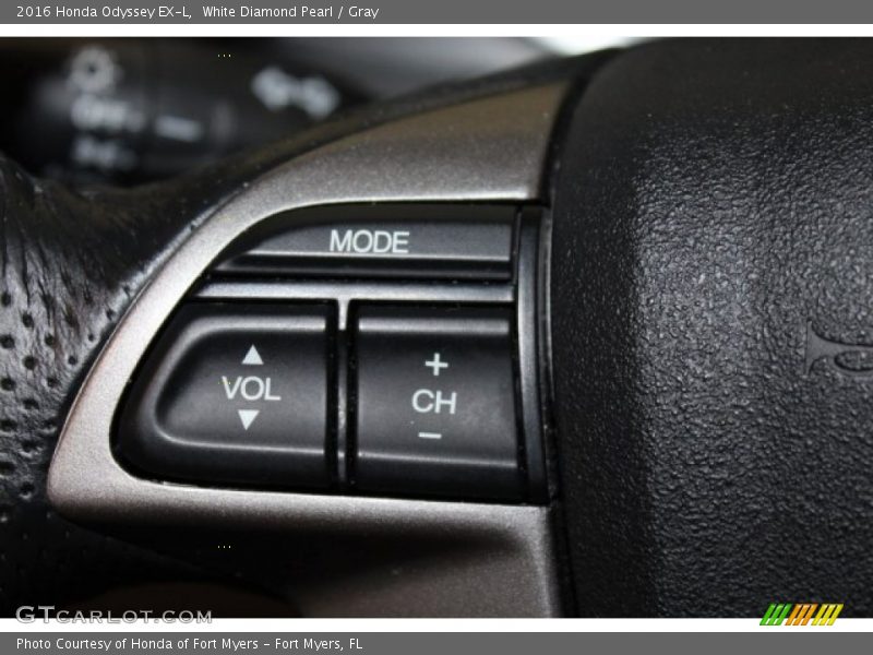 White Diamond Pearl / Gray 2016 Honda Odyssey EX-L