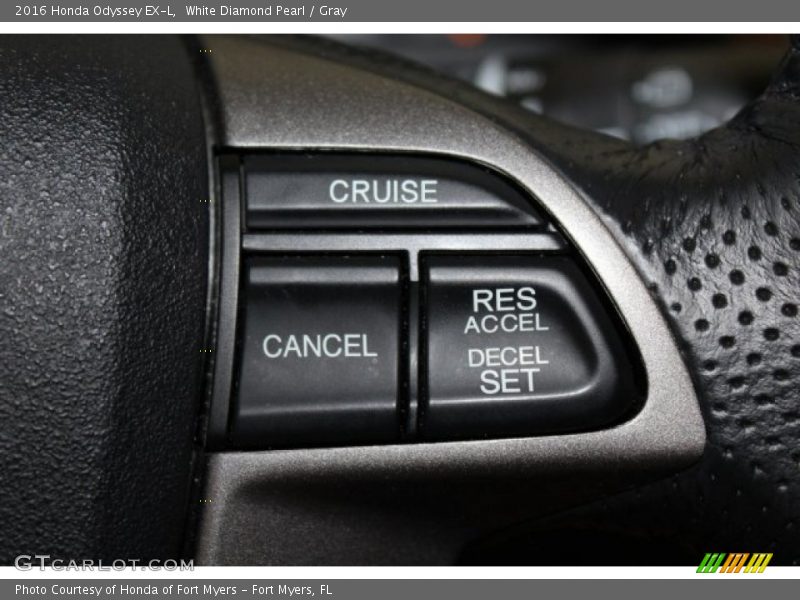White Diamond Pearl / Gray 2016 Honda Odyssey EX-L