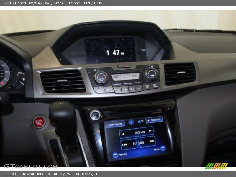 White Diamond Pearl / Gray 2016 Honda Odyssey EX-L