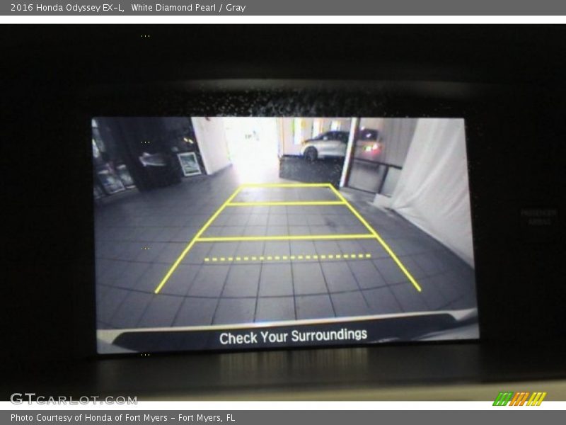 White Diamond Pearl / Gray 2016 Honda Odyssey EX-L