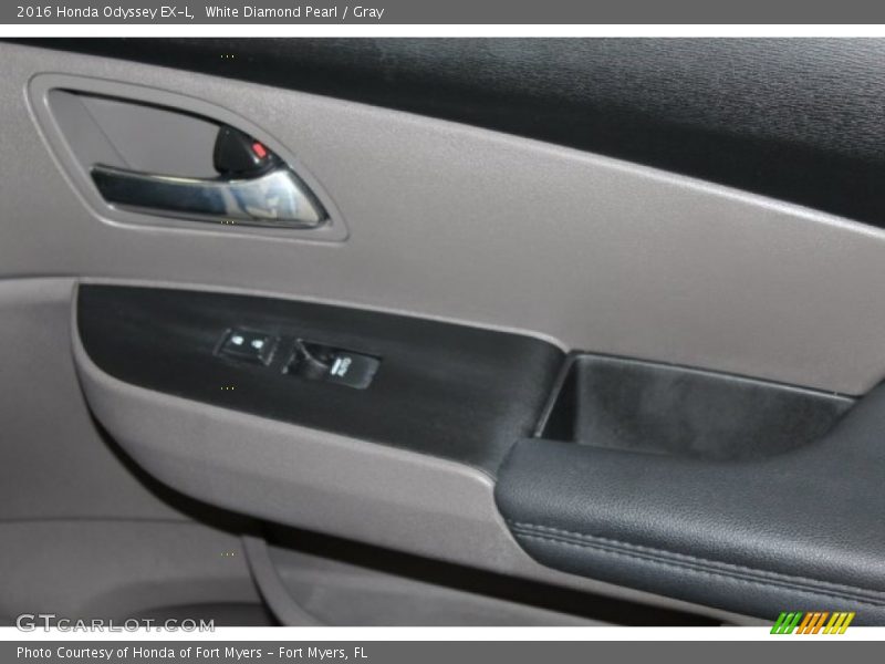 White Diamond Pearl / Gray 2016 Honda Odyssey EX-L