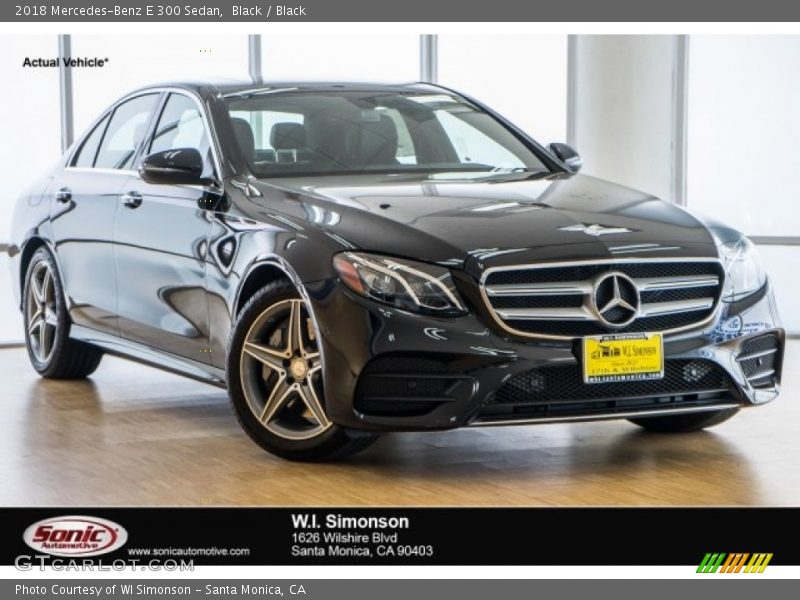 Black / Black 2018 Mercedes-Benz E 300 Sedan