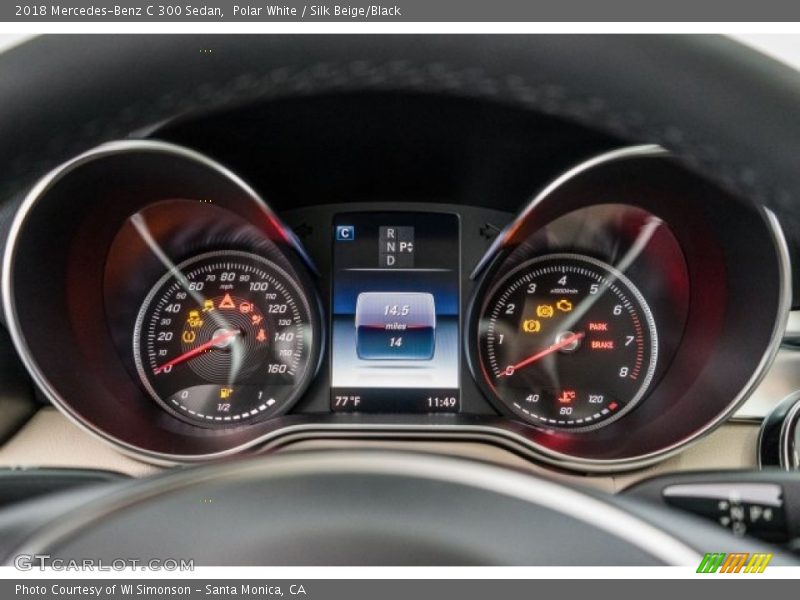 Polar White / Silk Beige/Black 2018 Mercedes-Benz C 300 Sedan