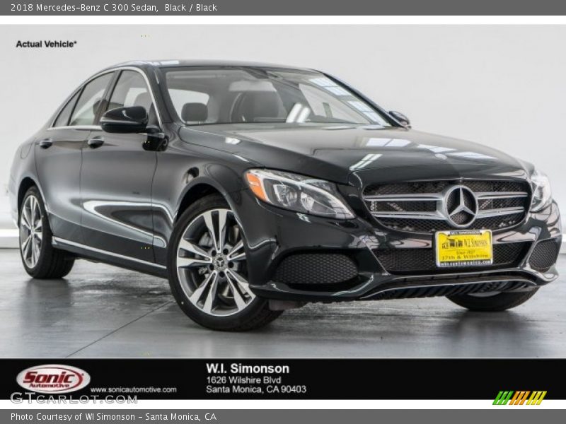 Black / Black 2018 Mercedes-Benz C 300 Sedan