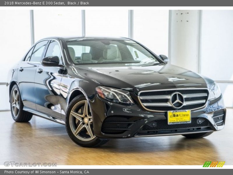 Black / Black 2018 Mercedes-Benz E 300 Sedan