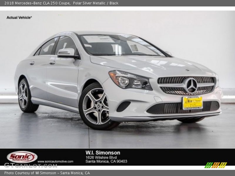 Polar Silver Metallic / Black 2018 Mercedes-Benz CLA 250 Coupe