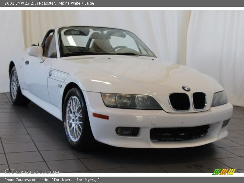 Alpine White / Beige 2001 BMW Z3 2.5i Roadster