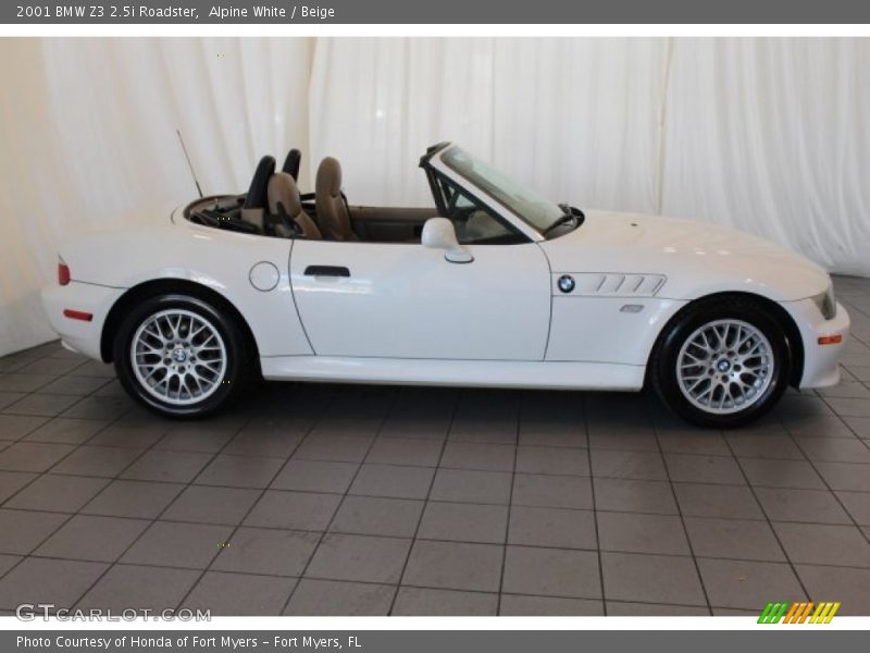 Alpine White / Beige 2001 BMW Z3 2.5i Roadster