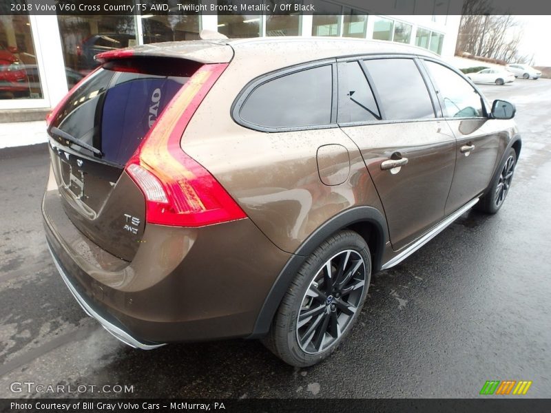 Twilight Bronze Metallic / Off Black 2018 Volvo V60 Cross Country T5 AWD