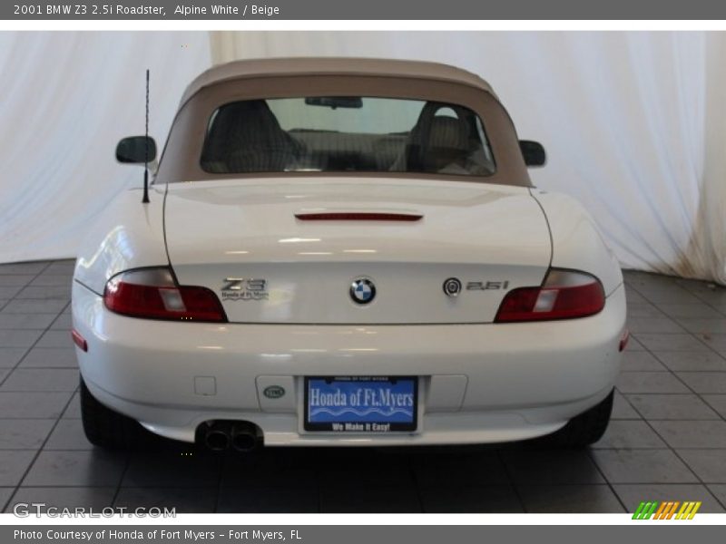 Alpine White / Beige 2001 BMW Z3 2.5i Roadster