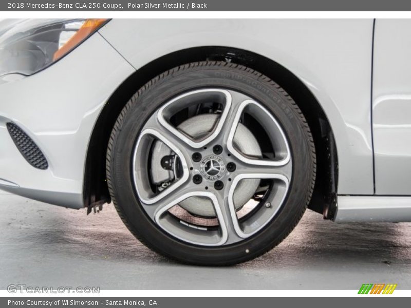 Polar Silver Metallic / Black 2018 Mercedes-Benz CLA 250 Coupe