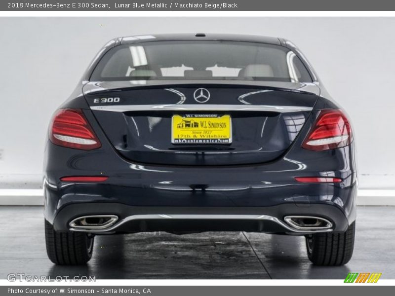 Lunar Blue Metallic / Macchiato Beige/Black 2018 Mercedes-Benz E 300 Sedan