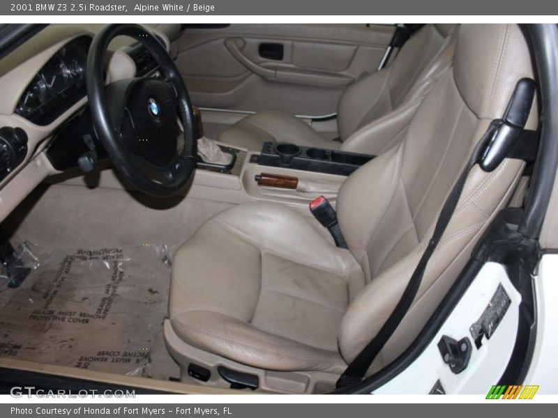 Alpine White / Beige 2001 BMW Z3 2.5i Roadster