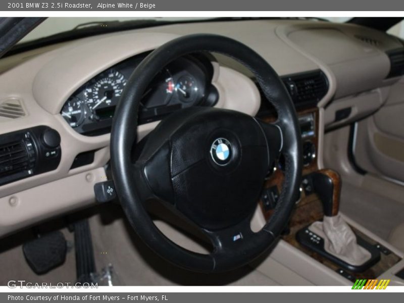 Alpine White / Beige 2001 BMW Z3 2.5i Roadster