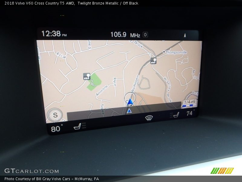 Navigation of 2018 V60 Cross Country T5 AWD