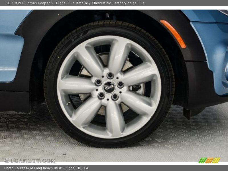 Digital Blue Metallic / Chesterfield Leather/Indigo Blue 2017 Mini Clubman Cooper S
