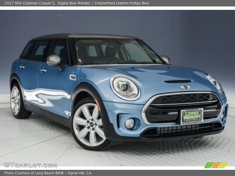 Digital Blue Metallic / Chesterfield Leather/Indigo Blue 2017 Mini Clubman Cooper S