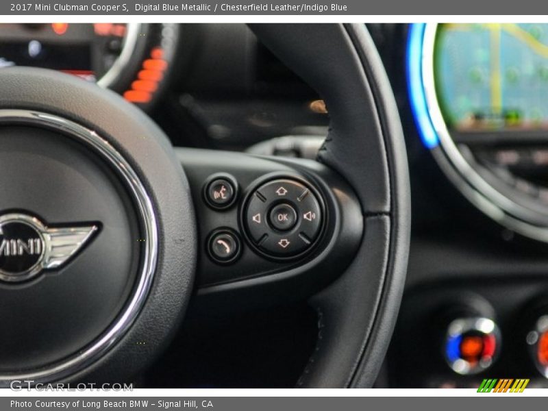 Digital Blue Metallic / Chesterfield Leather/Indigo Blue 2017 Mini Clubman Cooper S