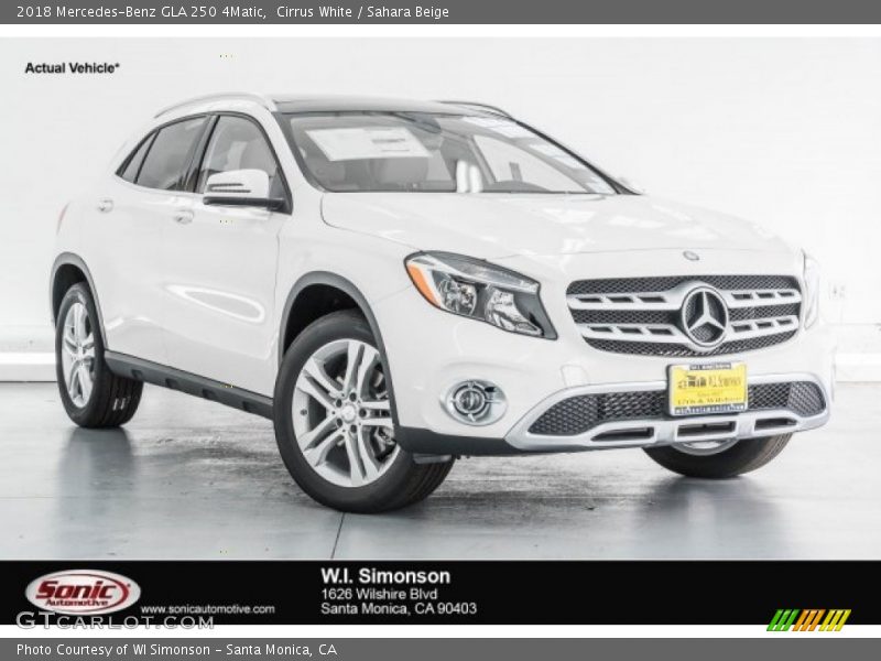 Cirrus White / Sahara Beige 2018 Mercedes-Benz GLA 250 4Matic