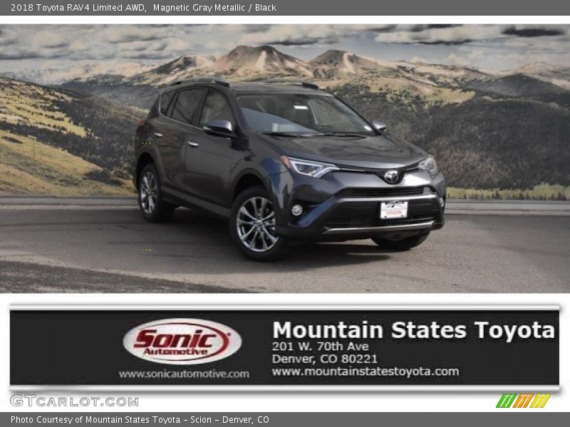Magnetic Gray Metallic / Black 2018 Toyota RAV4 Limited AWD