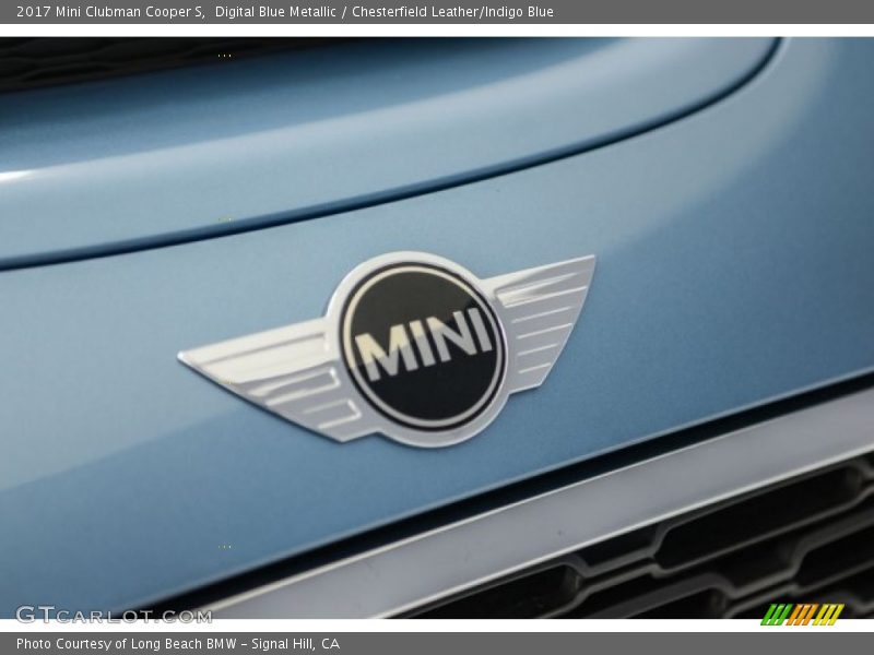 Digital Blue Metallic / Chesterfield Leather/Indigo Blue 2017 Mini Clubman Cooper S