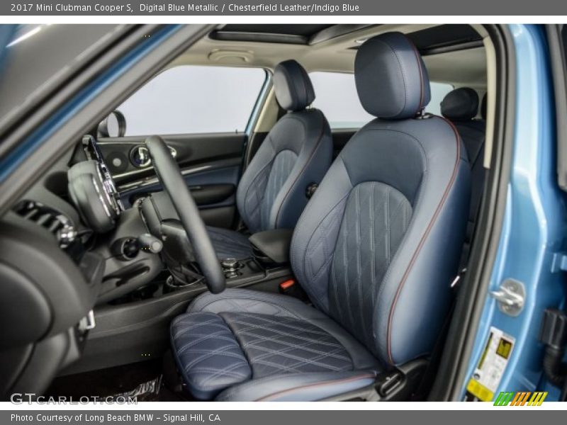 Digital Blue Metallic / Chesterfield Leather/Indigo Blue 2017 Mini Clubman Cooper S